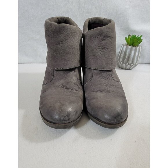 The North Face Womens‎ Gray Bridgeton Ankle Wedge Boot Leather Side Zip Size 9 - Picture 6 of 14